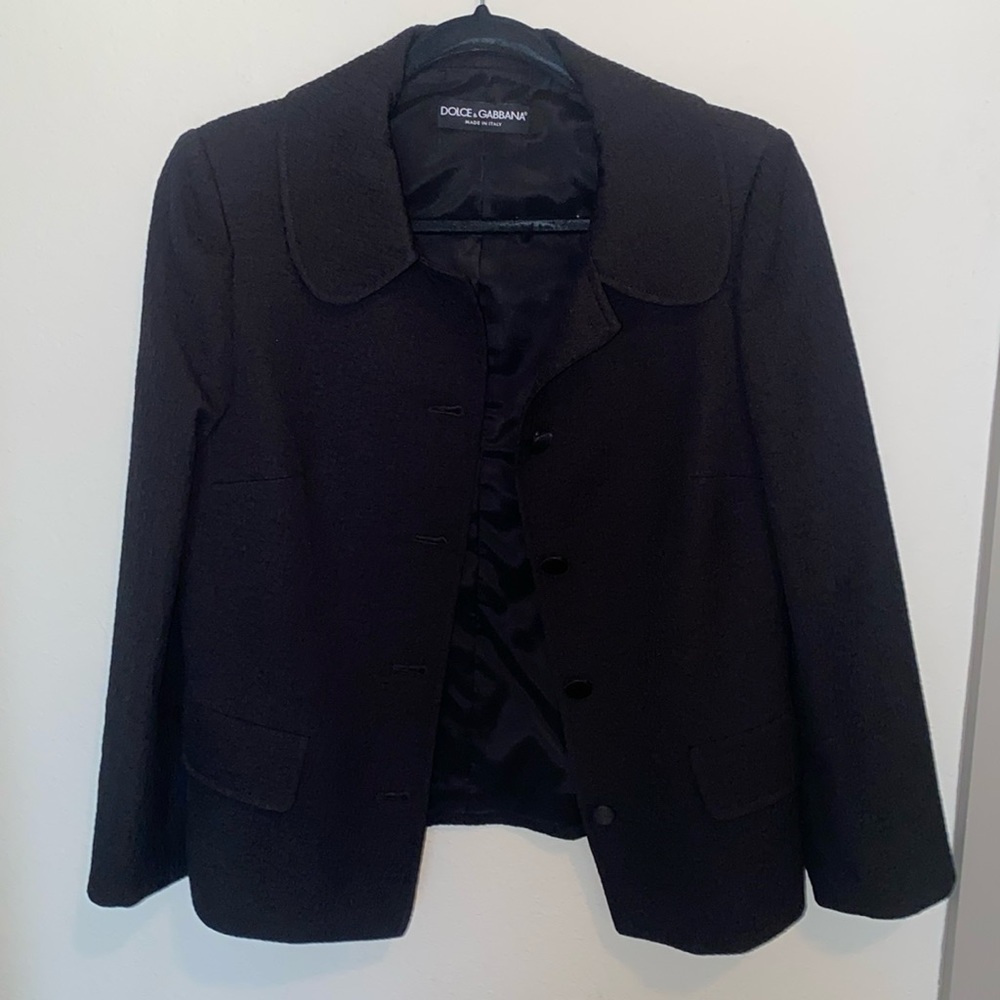 Pre-loved DOLCE GABBANA jacquard suit jacket